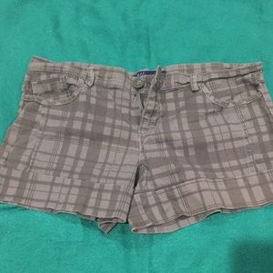 Miley Cyrus Gray Plaid Shorts